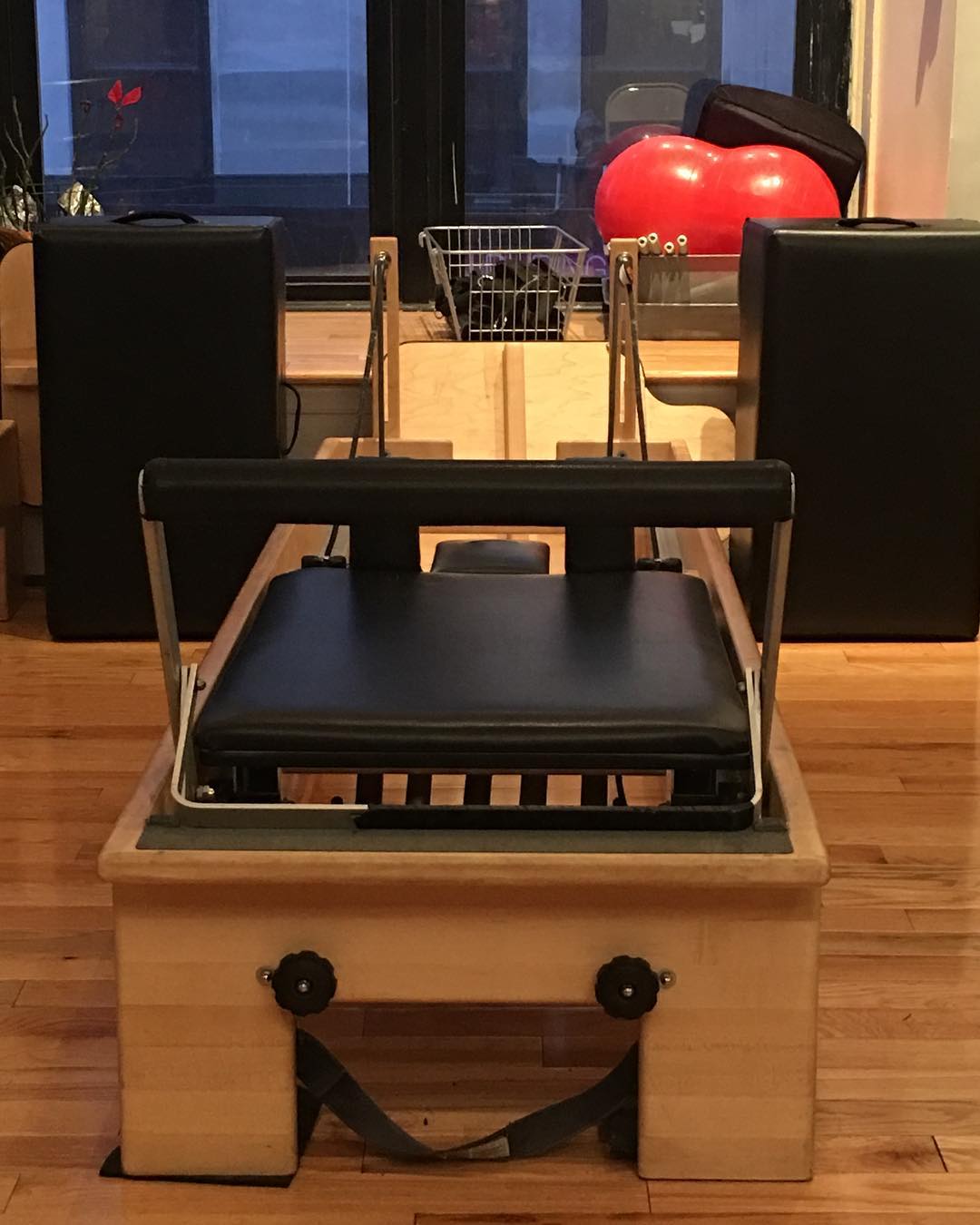 7:00 am. Let’s see if this early morning ambition lasts.(Pilates Reformer Class.)