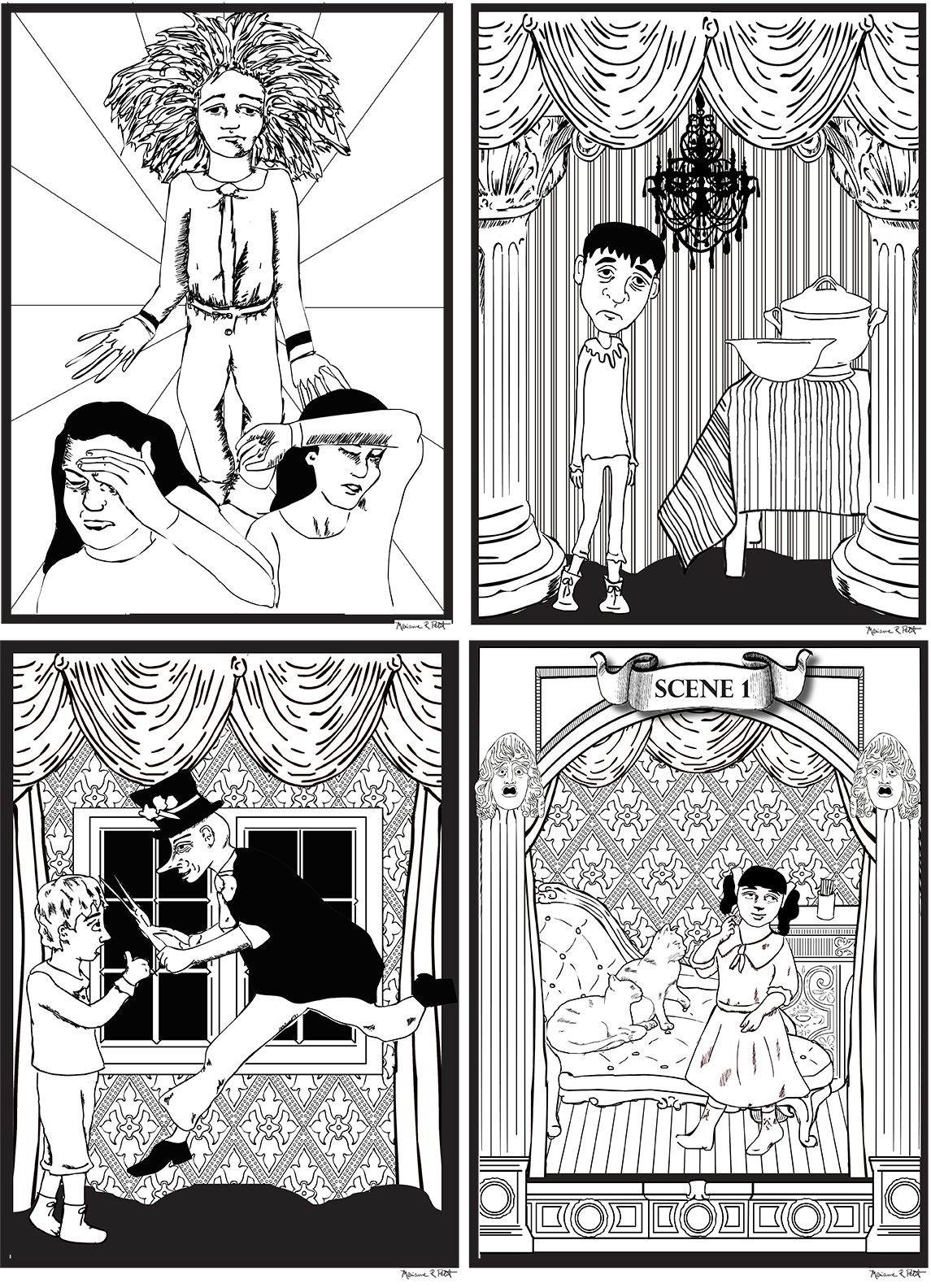 Sample coloring book pages