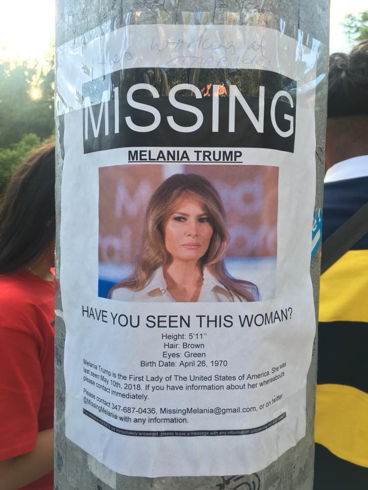 Have you seen this woman? (Missing: Melania Trump)