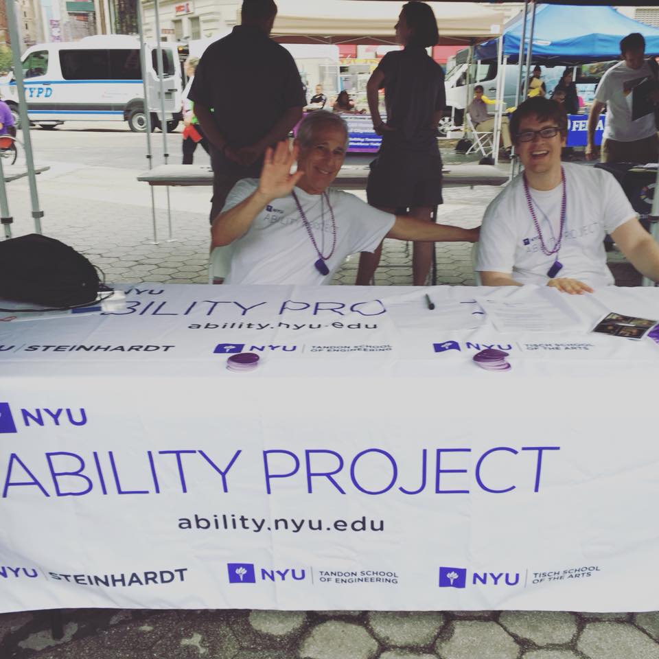 At the NYC Disability Pride Parade with the NYU Ability Project and Allan and Jason!