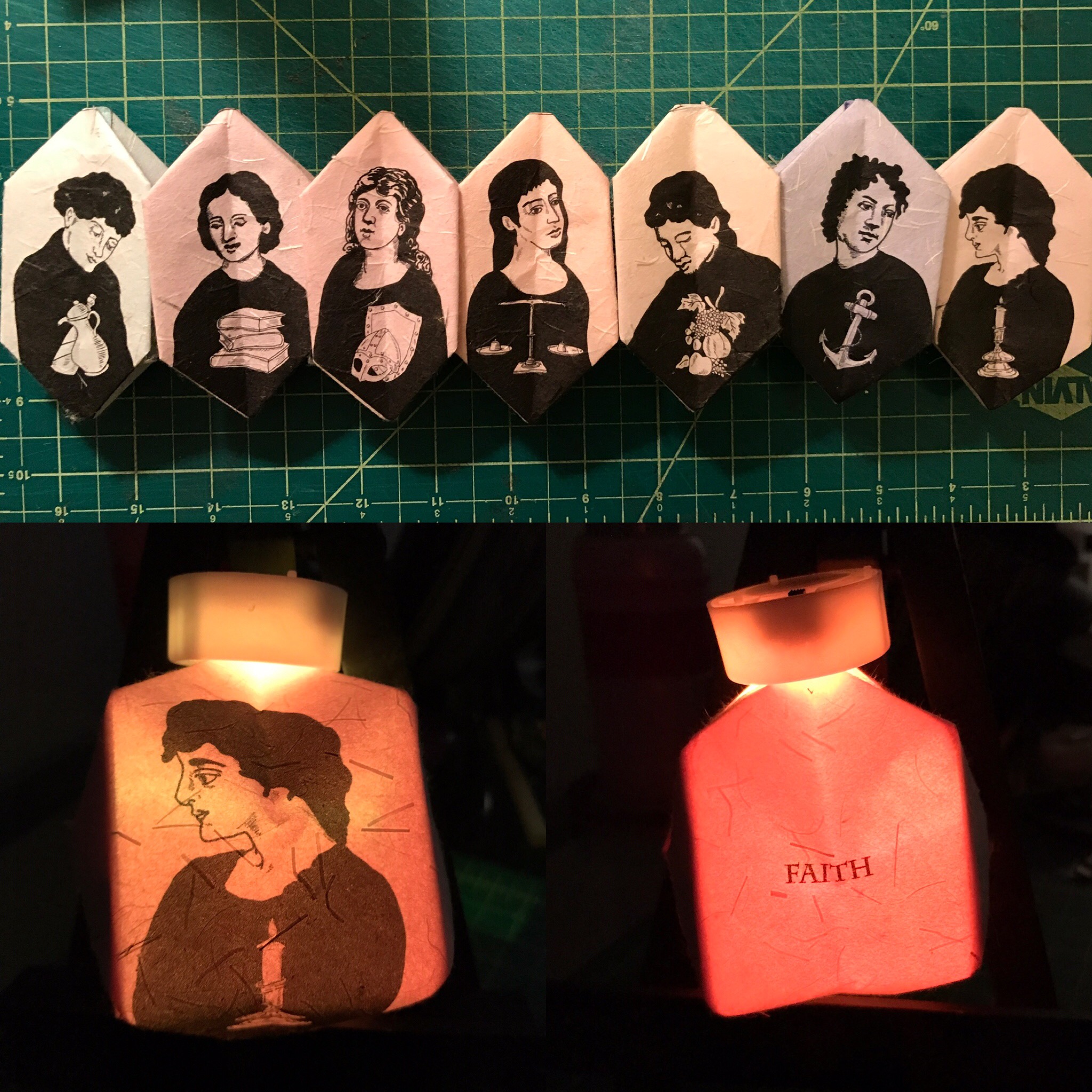 7 virtues closed, Faith illuminated