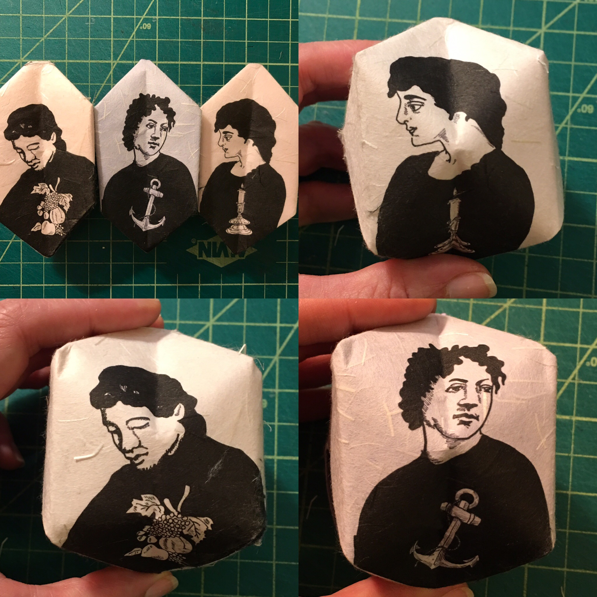 Theological Virtues closed and open, not illuminated